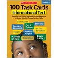 Scholastic Teaching Resources 100 Task Cards - Informational Text SC811299